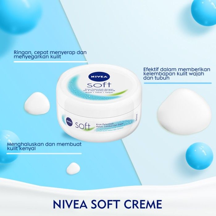 NIVEA Soft Jar 100ml - Perawatan Tubuh & Skincare Untuk Kulit Kering - 3