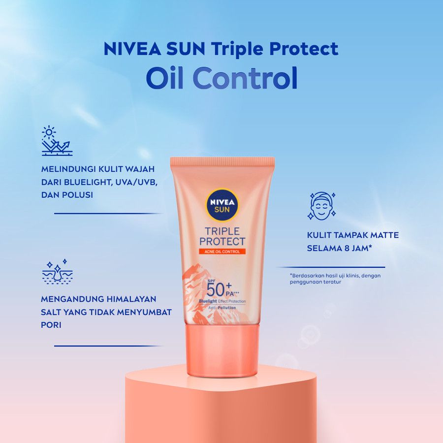 NIVEA SUN Triple Protect Oil Control 40ml - 6