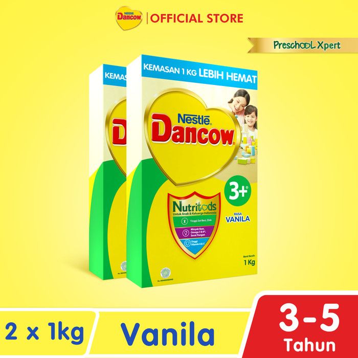 Nestle DANCOW 3+ Vanila Susu Anak 3-5 Tahun Box 1Kg x 2pcs - 2