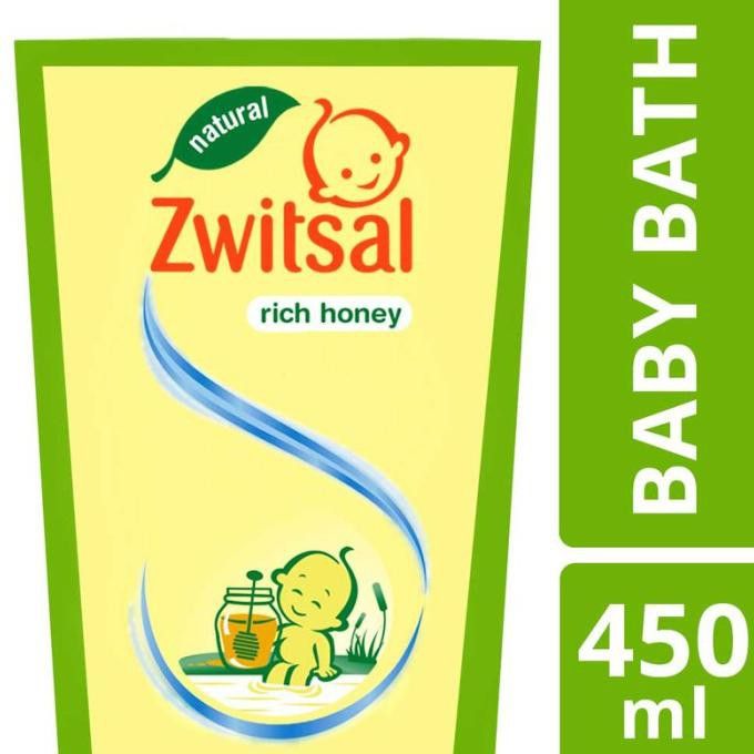 Zwitsal Natural Baby Bath Milk & Honey Pouch 450ml - 1