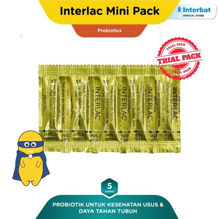 Interlac Probiotik Mini Pack - Menjaga Saluran Pencernaan 5 Sachets - 1