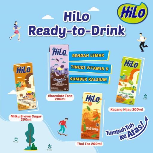 HiLo School Cotton Candy Ready to Drink 200ml (24 Tetrapack)- Susu Siap Minum Tinggi Kalsium | 2HF1403250P24 - 3