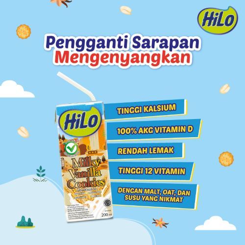 HiLo School Cotton Candy Ready to Drink 200ml (24 Tetrapack)- Susu Siap Minum Tinggi Kalsium | 2HF1403250P24 - 2