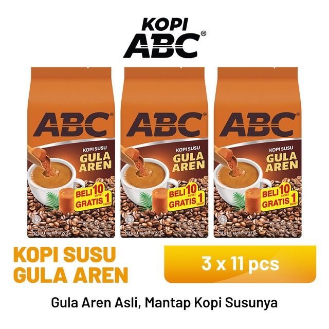 ABC Kopi Susu Gula Aren 3 Pack (11 x 27 gr) - 1