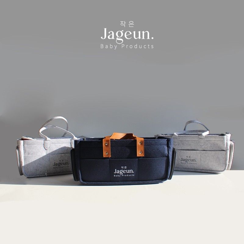 JAGEUN Premium Felt Diaper Caddy Bag + Tutup| Tas Popok Peralatan Bayi Warna Biru - 3