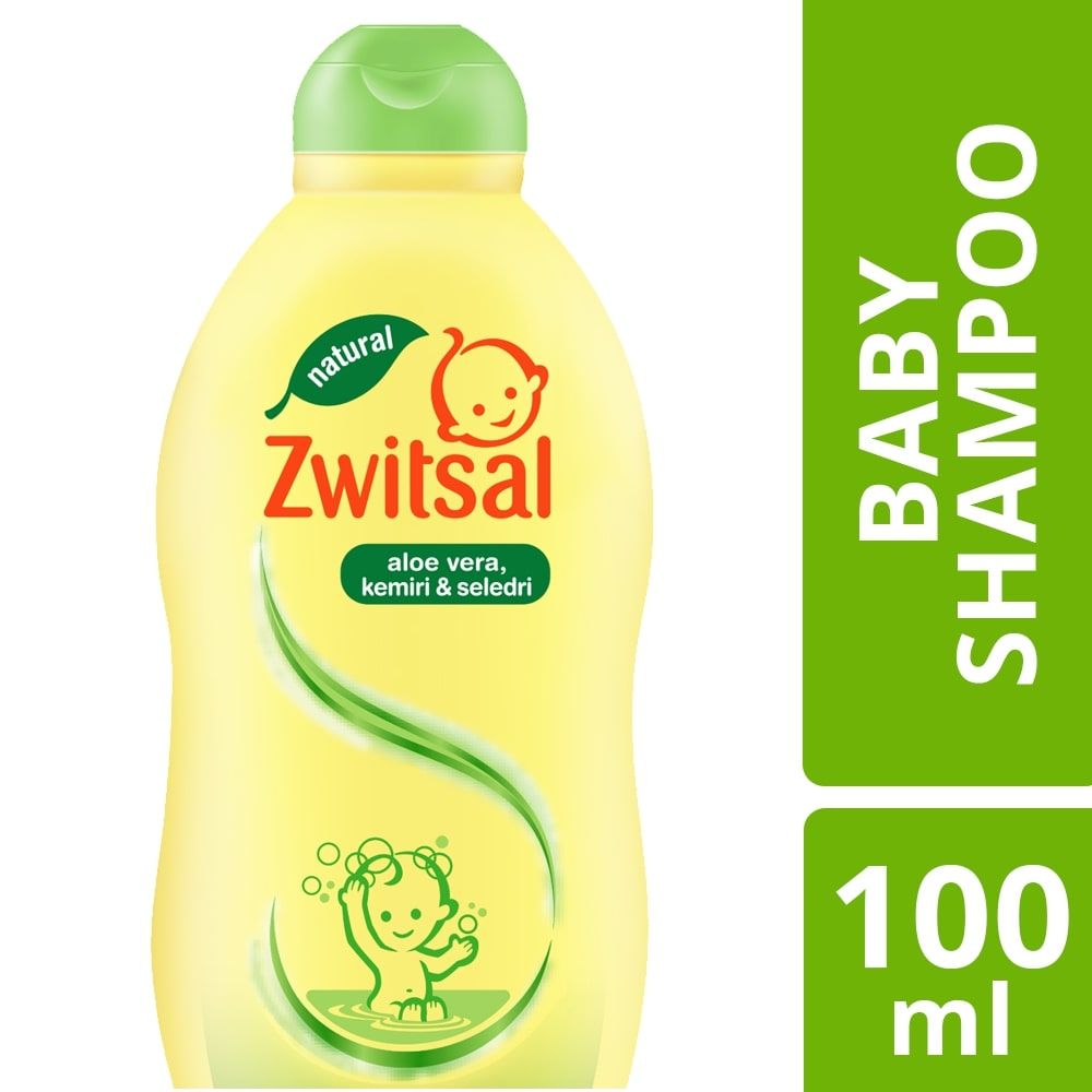 Zwitsal Natural  Twin Pack Baby Shampoo Aloe Vera Tub 100ml - 1
