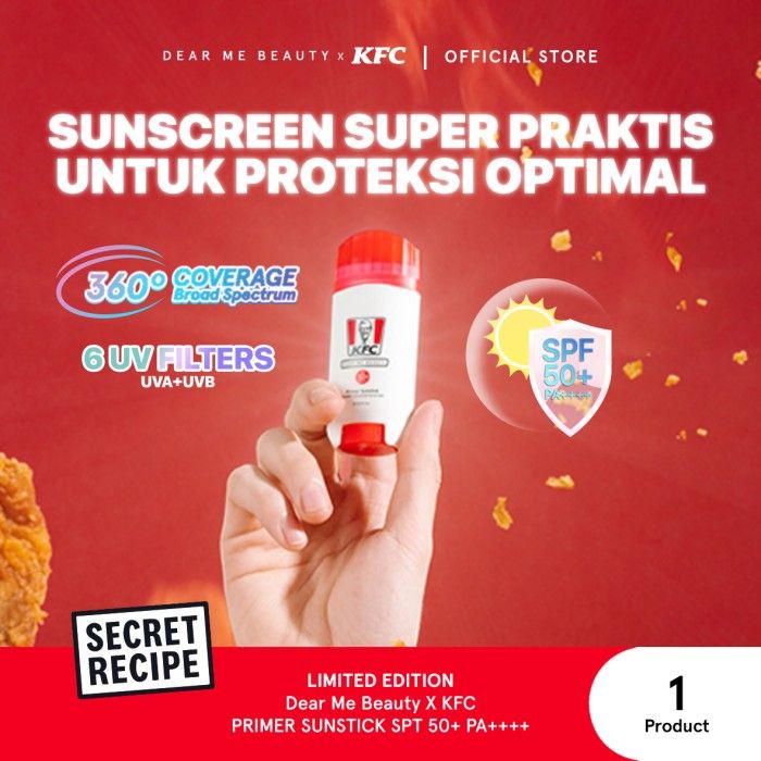 Dear Me Beauty X KFC Primer Sunstick SPF 50+ PA++++ 18 gr - 1