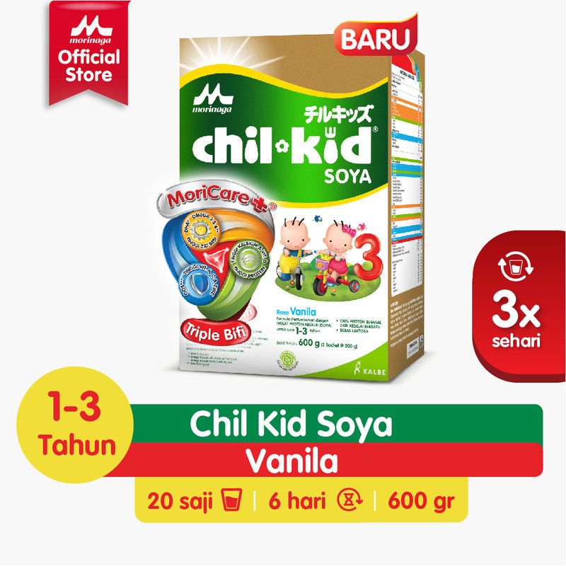 Chil Kid Soya Vanila 600 g Susu Pertumbuhan Anak Usia 1-3 Tahun - 1