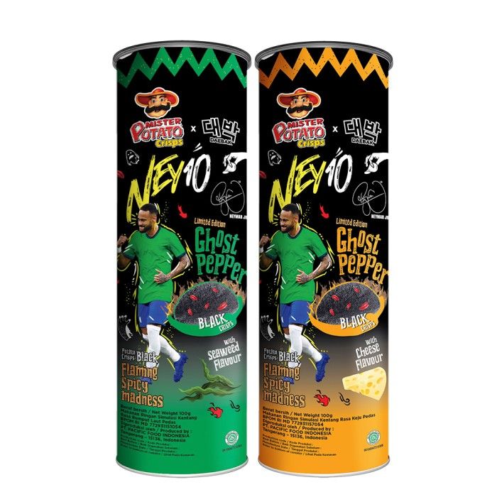 Mister Potato Crisps Ghost Pepper Seaweed x Cheese 100 gr - Neymar Special Edition - 2