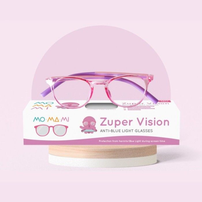 Kacamata Antiradiasi Anak - Momami Bluelight Glss Pink/Purple - 2