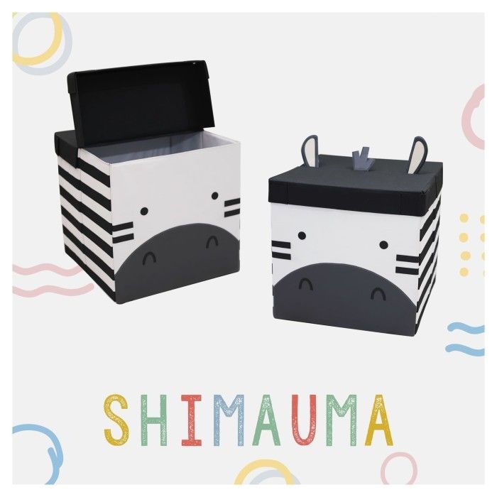 Kubo Kids Storage Container - Shimauma / Zebra - 1