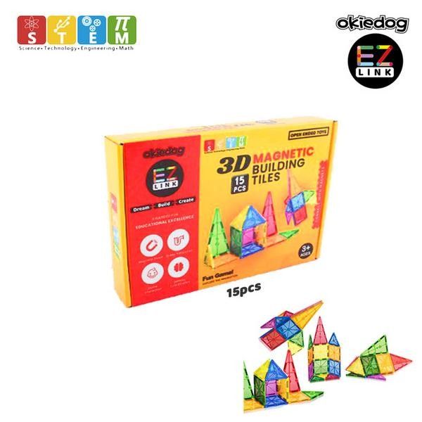 Mainan Edukasi Anak - Okiedog Ez Link 3D Magnetic Building/15Pcs Cj-1357614 - 2