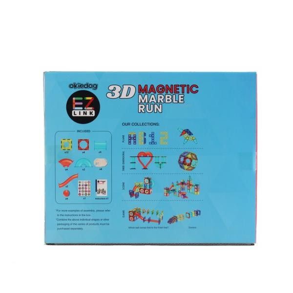 Mainan Edukasi Anak - Okiedog Ez Link 3D Magnetic Marble Run/40Pcs Cj-1544050 - 2