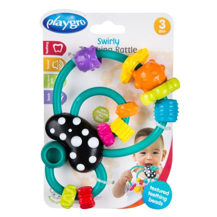Mainan Bayi - Playgro Swirly Sensory Rattle 124338 - 1