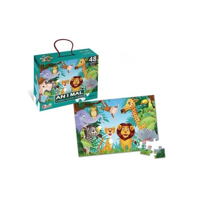 Mainan Puzzle - Playfun Animal Puzzle 48Pcs Hwa1369819 - 2