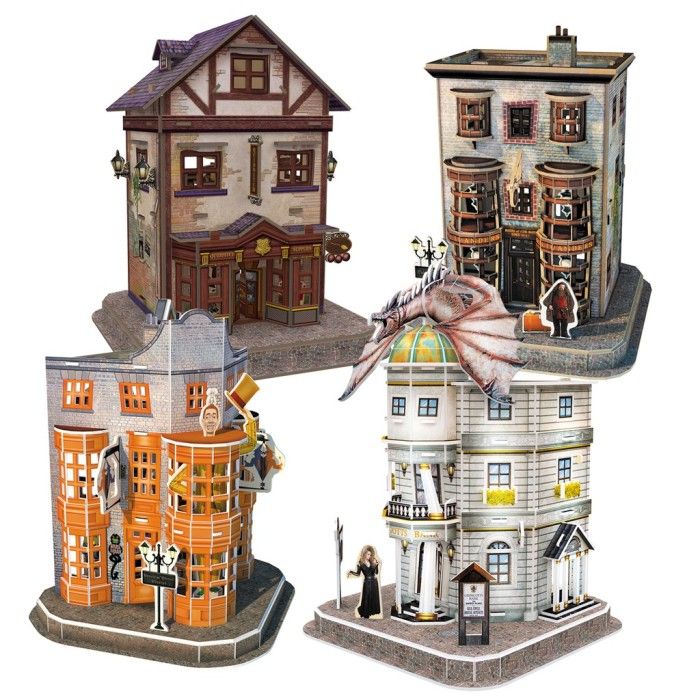 Mainan Puzzle - Cubicfun Harry Potter: Diagon Alley Set 3D Puzzle - 2