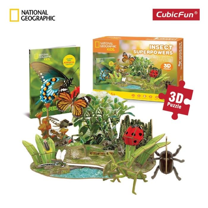 Mainan Puzzle - Cubicfun National Geographic Insect Superpowers 3D Puzzle - 2