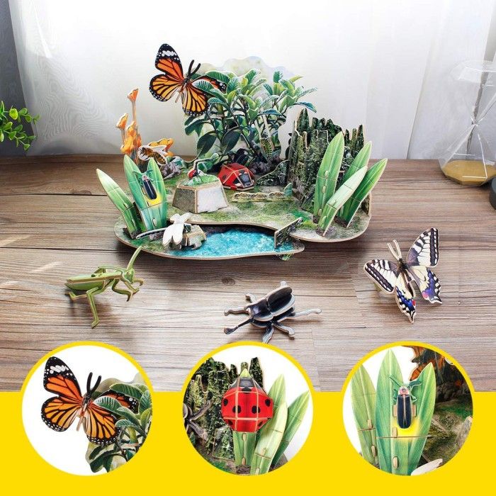 Mainan Puzzle - Cubicfun National Geographic Insect Superpowers 3D Puzzle - 3