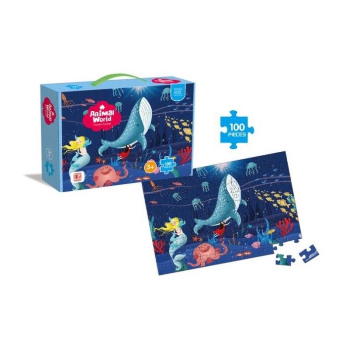 Mainan Puzzle - Playfun Puzzle Animal World 3 Hw20009837 - 1