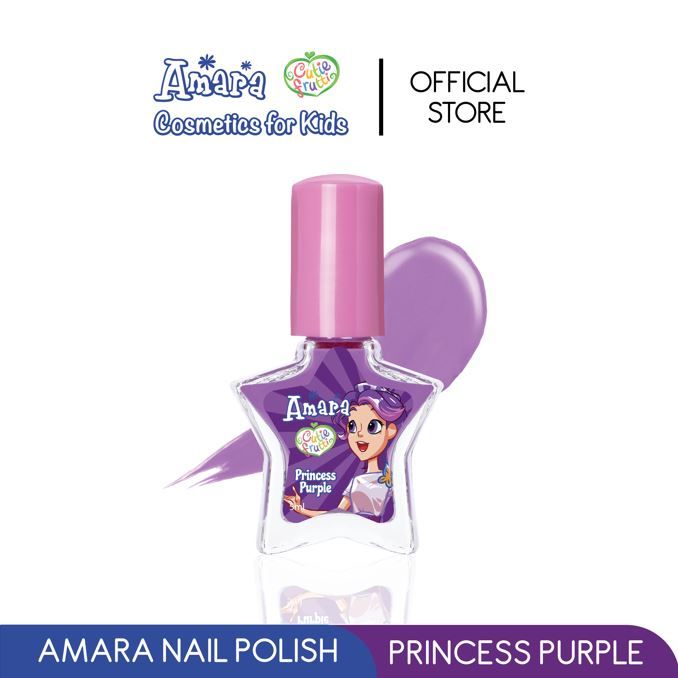 Amara Nail Polish Princess Purple/Kutek anak aman berBPPOM/Nail polish Peeloff/kutek mudah dilepas - 1