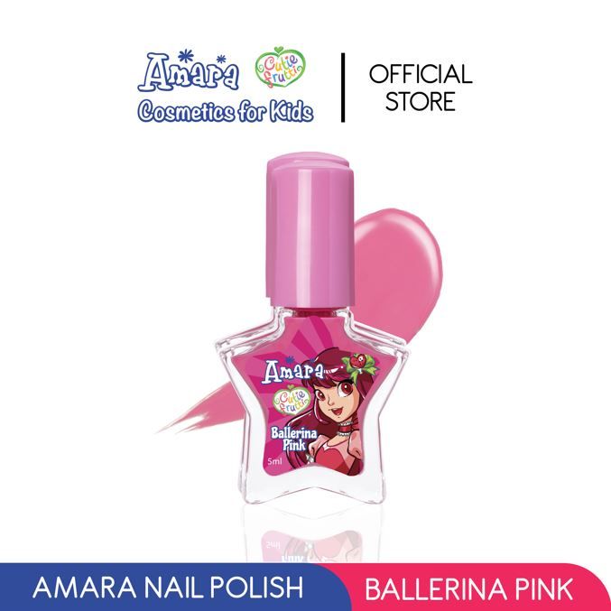 Amara Nail Polish Ballerina Pink/Kutek anak aman berBPPOM/Nail polish Peeloff/kutek mudah dilepas - 2