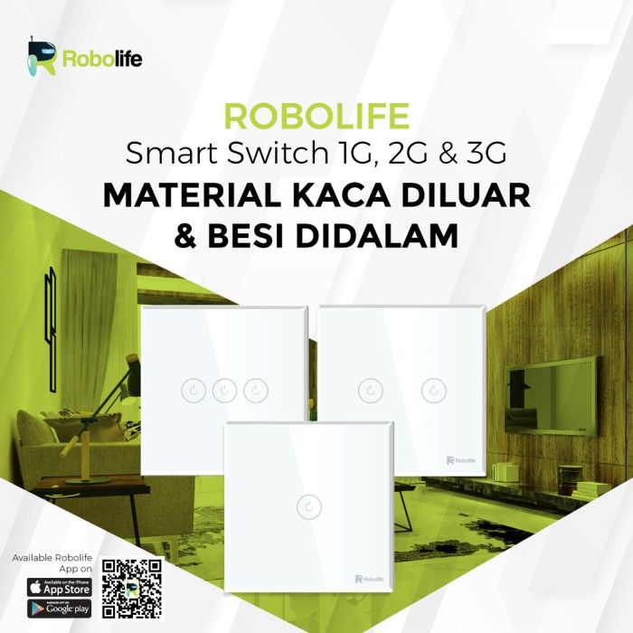 Robolife Smart Switch/ Saklar Pintar 1G tanpa Kabel Netral - 4