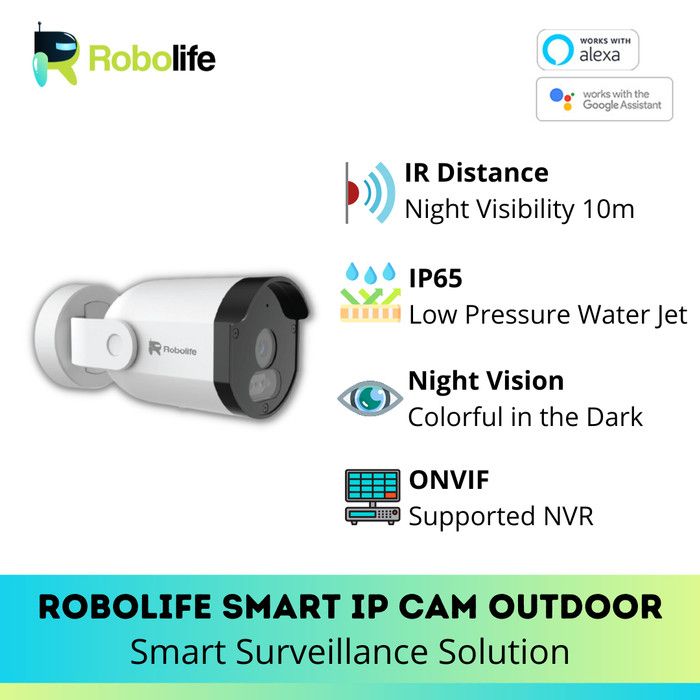 Robolife Smart IP Camera CCTV Outdoor Auto Color Night Mode - 4