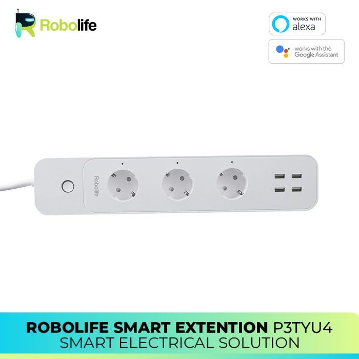 Robolife Smart Extension P3TYU4 + Monitor Listrik (3 Colokan) - 4