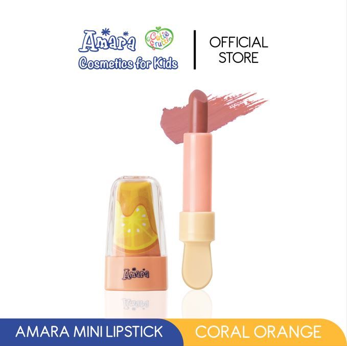 Amara Mini Lipstick Coral Orange / Mainan anak berBPPOM aman / Lipstik anak aman / Mainan anak - 2