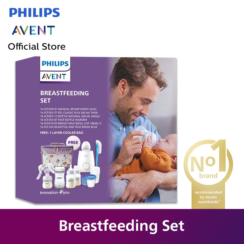 Philips Avent Breastfeeding Set A + Cooler Bag Perlengkapan Bayi - 1