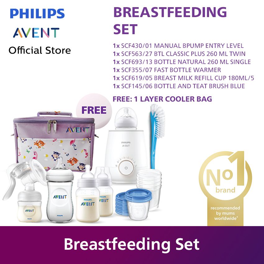 Philips Avent Breastfeeding Set A + Cooler Bag Perlengkapan Bayi - 2