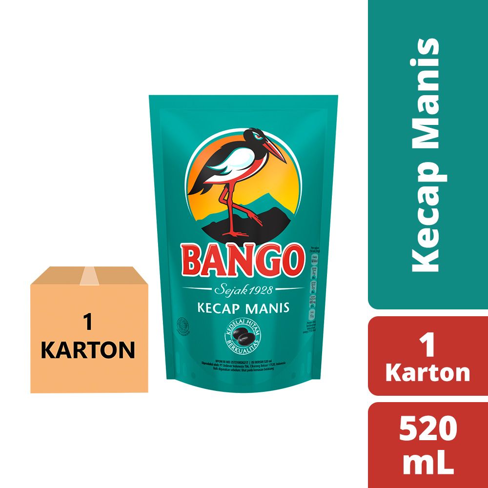 Bango Kecap Manis Pouch Refill 520Ml 1 Karton - 1