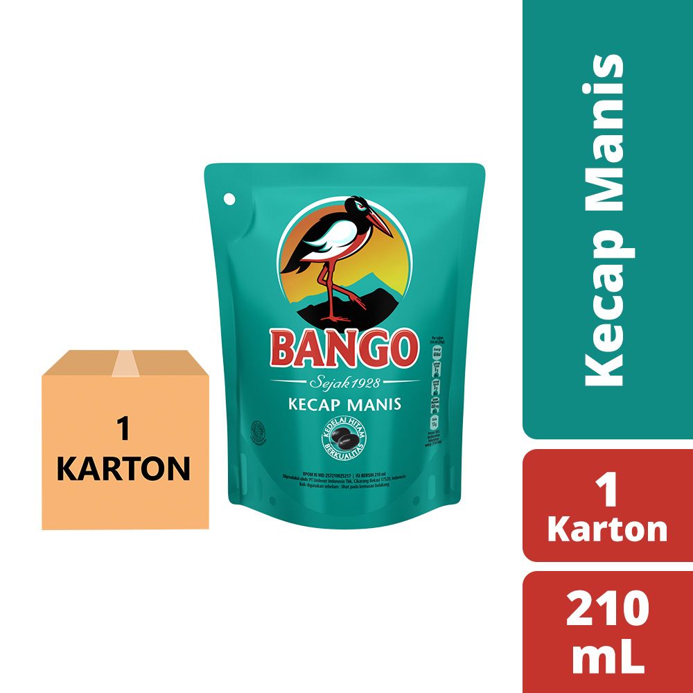 Bango Kecap Manis Pouch Flatpack 210Ml 1 Karton - 1