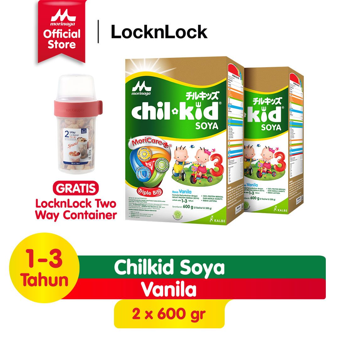 Buy 2 Chil Kid Soya Vanila 600g Get LocknLock Two Way Tempat Makan 330ml - 1