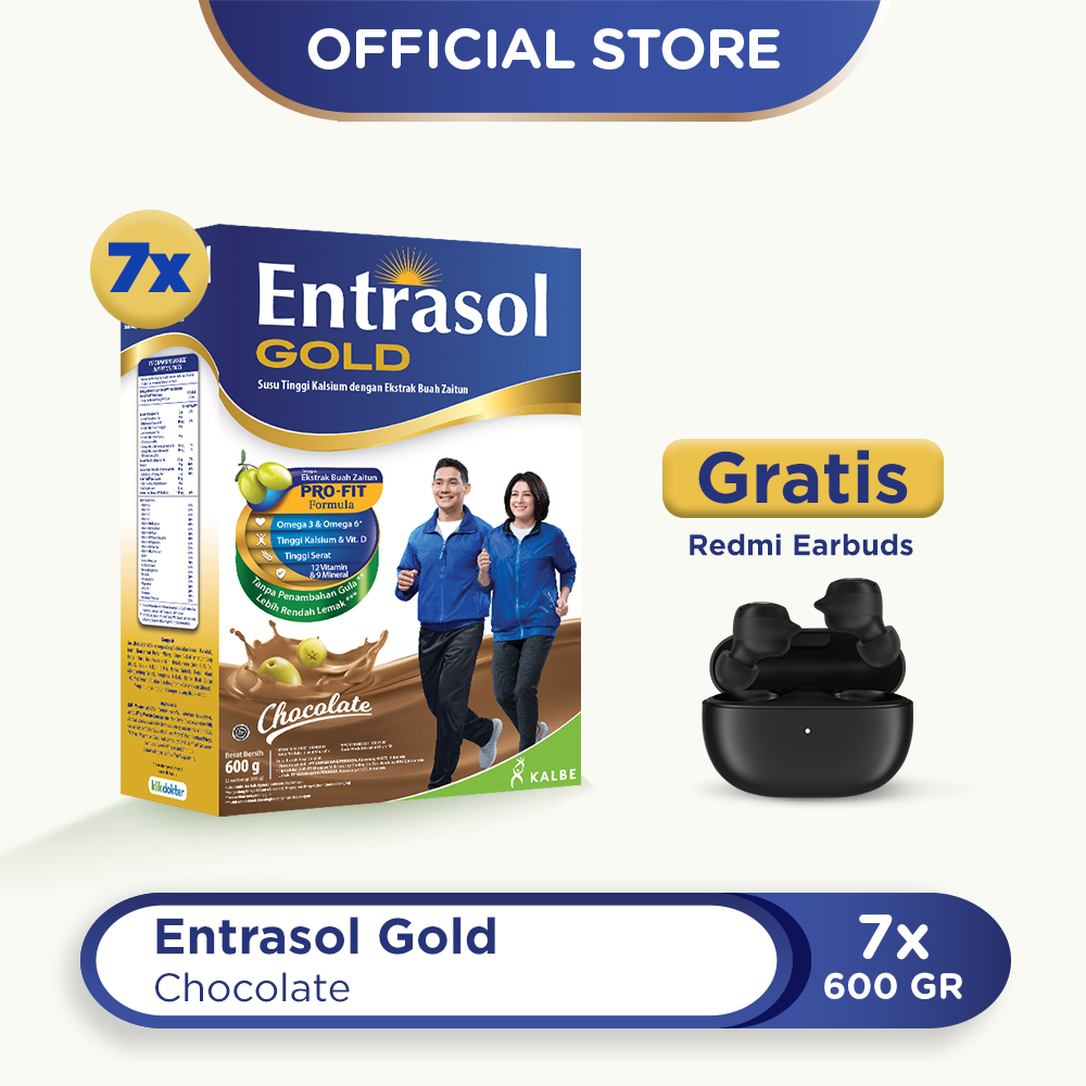 Buy 7 Entrasol Gold Chocolate 600g Free Redmi Earbuds - 1