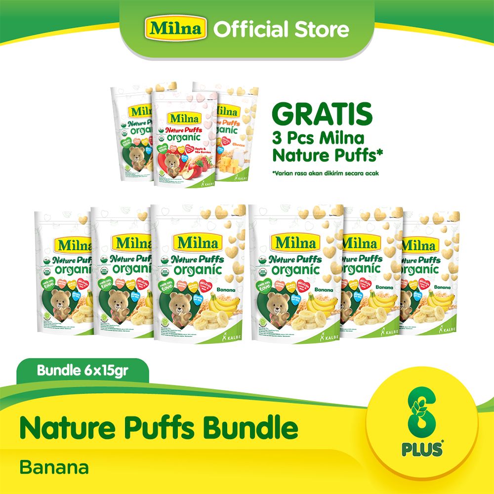 Buy 6 Milna Puffs Organic Banana Get 3 Free Milna Puffs Organic [NED] - 1