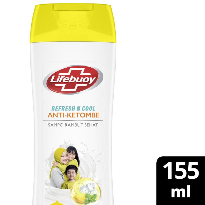 LIFEBUOY Shampoo ANTI KETOMBE Dandruff shampoo Refresh & Cool & Anti Gatal 155ML - 1