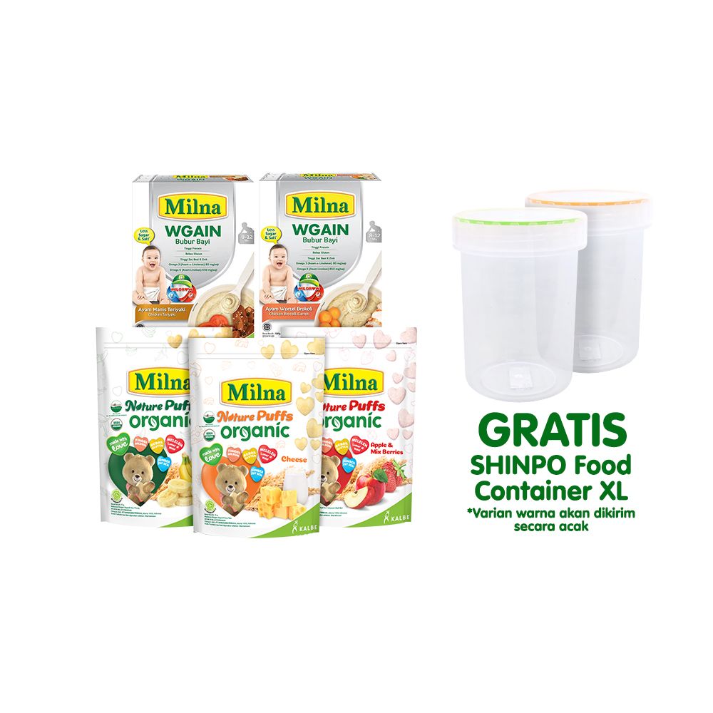 Paket Milna WGAIN + Milna Puffs Free Food Storage - 2