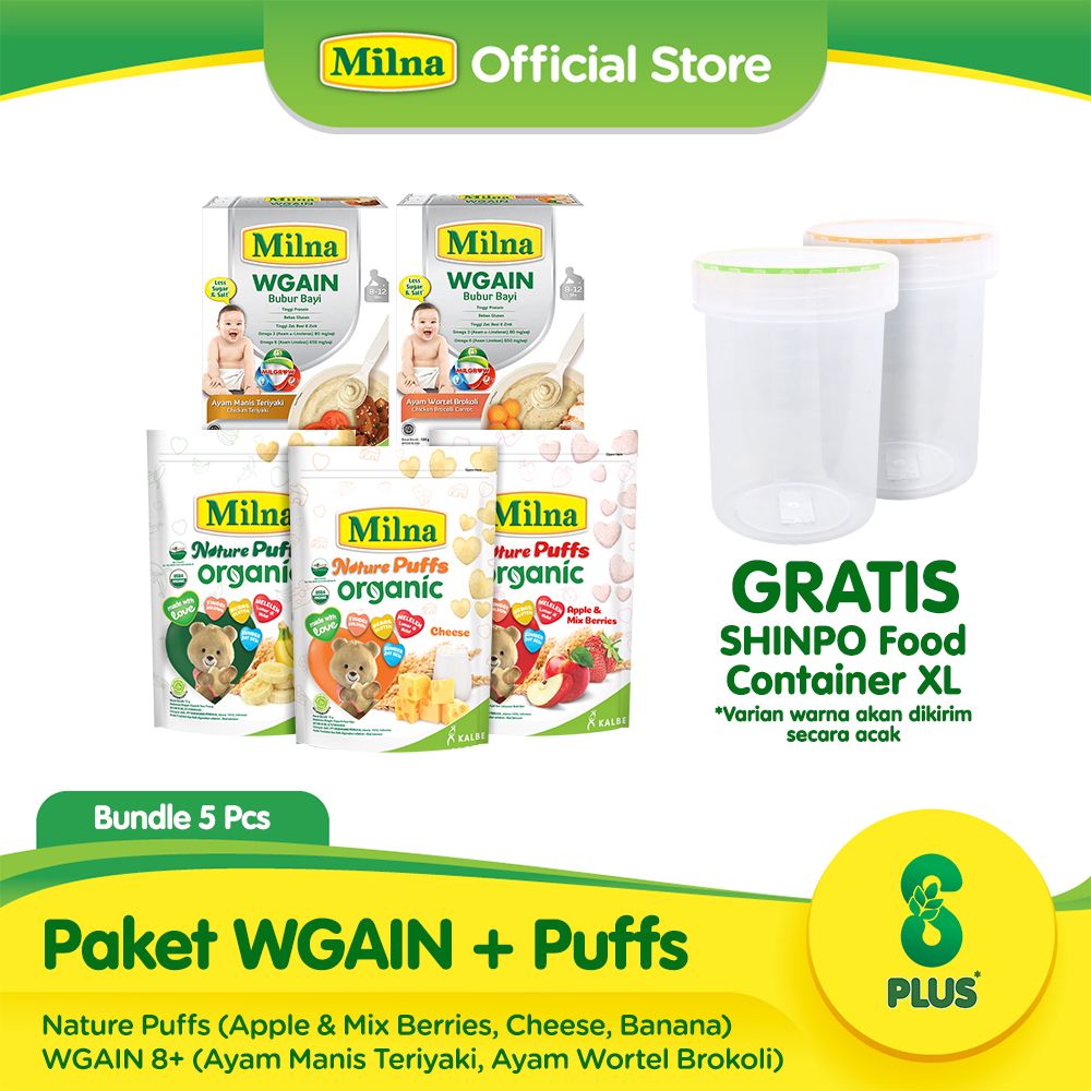 Paket Milna WGAIN + Milna Puffs Free Food Storage - 1