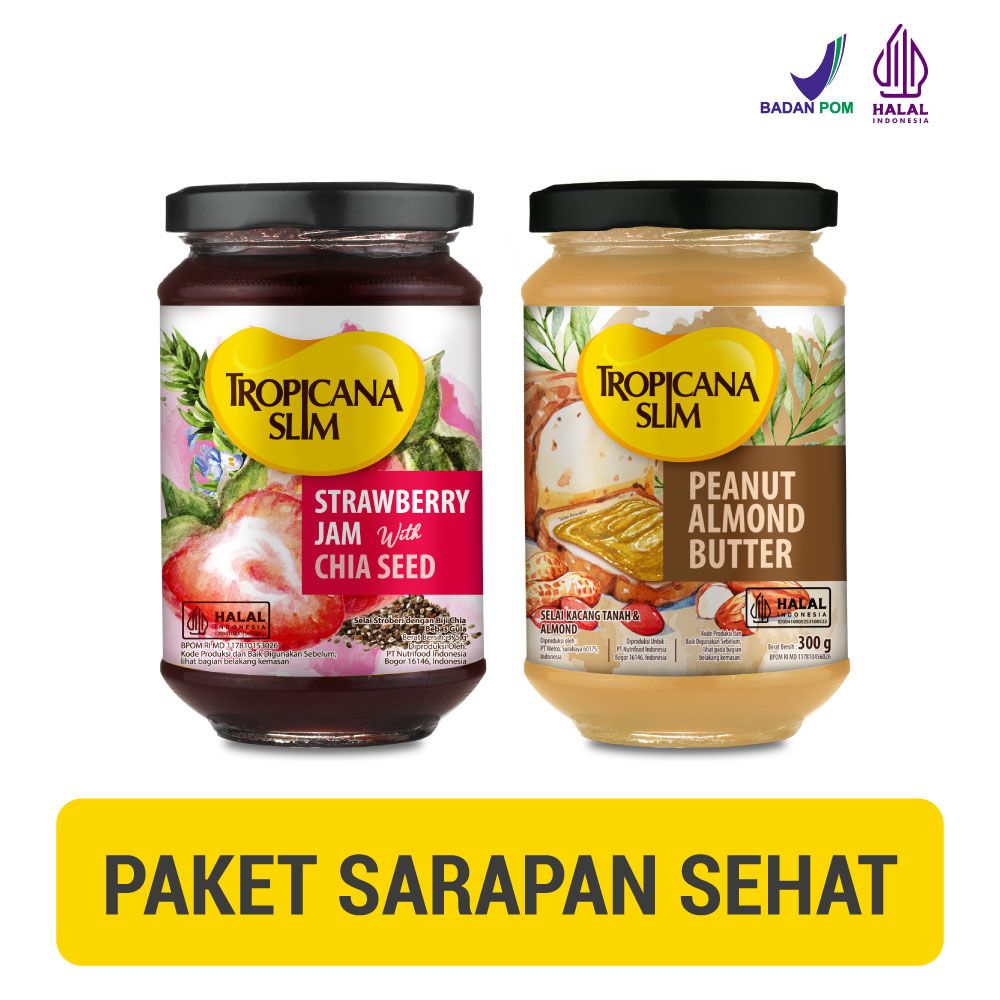 Paket Selai - Tropicana Slim Peanut Almond Butter & Strawberry Jam| PT25T74 - 1