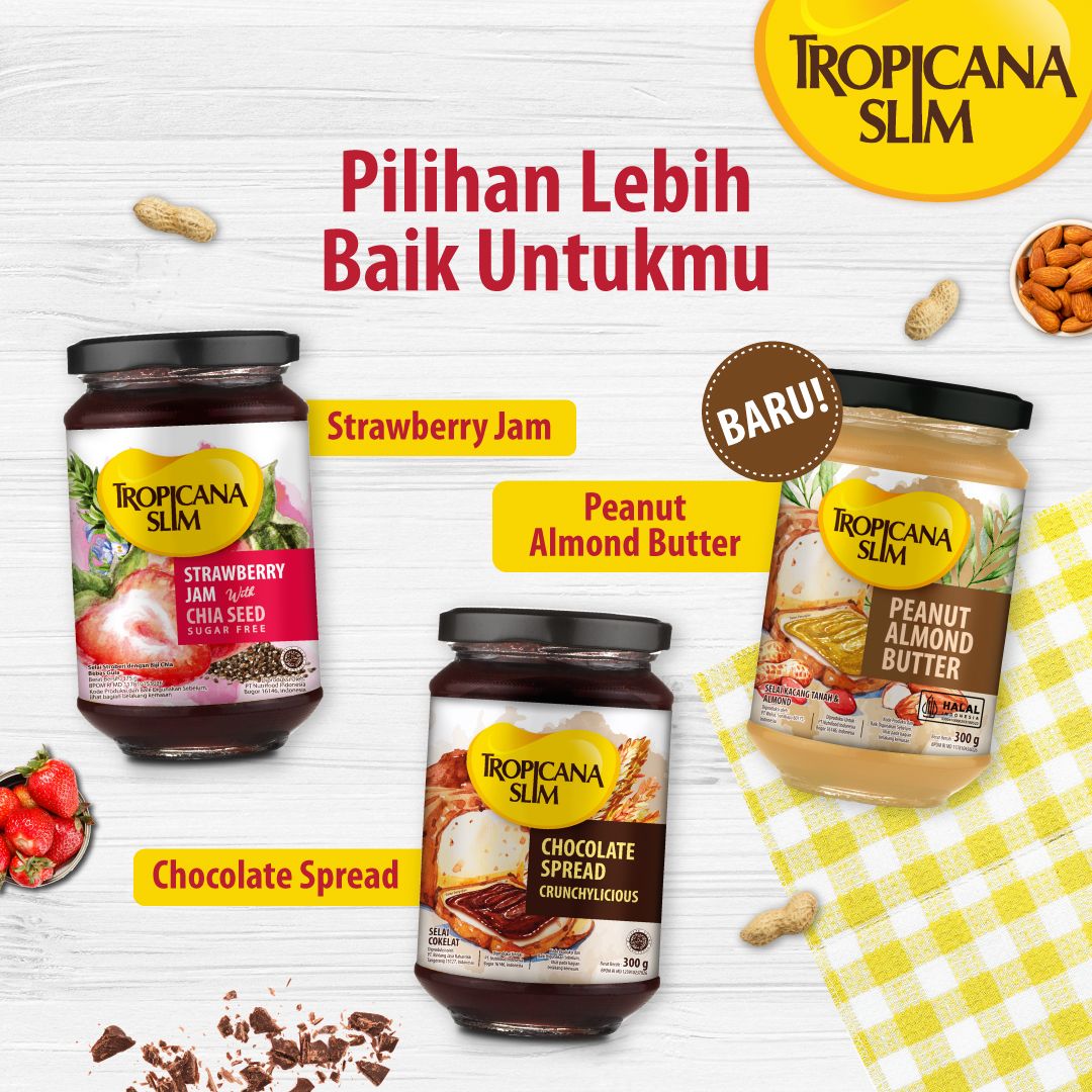 Paket Selai - Tropicana Slim Peanut Almond Butter & Strawberry Jam| PT25T74 - 2