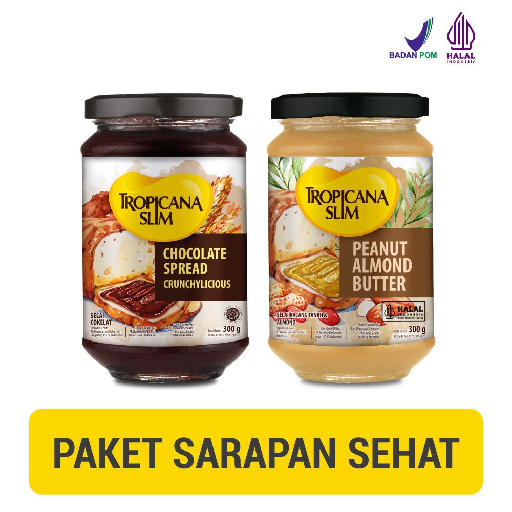 Paket Selai  - Tropicana Slim Peanut Almond Butter & Chocolate Spread| PT41T74 - 1