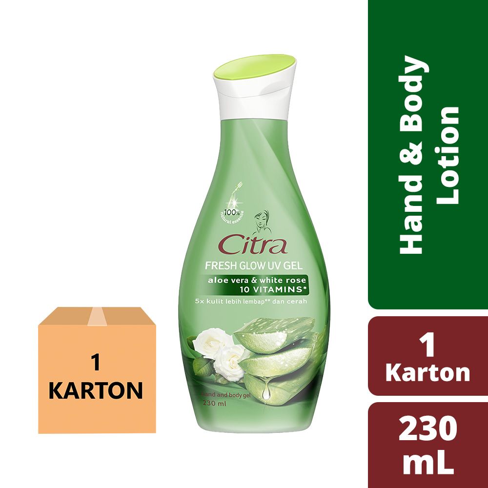 Citra Fresh Glow Uv Gel Lotion 230Ml 1 Karton - 1