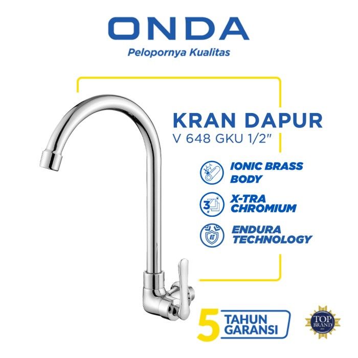 Jual Onda Kran Dapur Cuci Piring Angsa Tembok Kaku V 648 Gku 12 Perlengkapan Kamar Mandi 1201