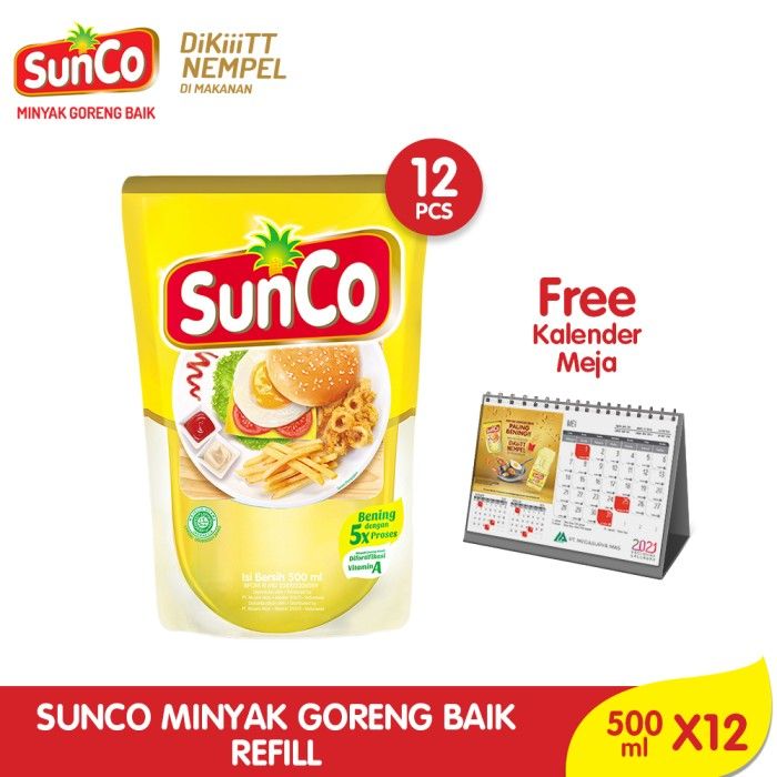 Sunco Refill 500ml - Multipack 12 pcs - Free Kalender Meja - 1
