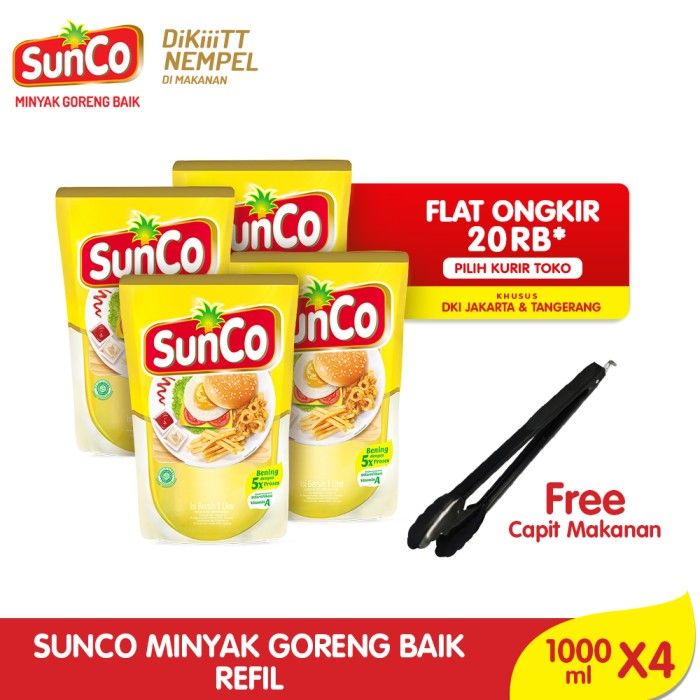 Sunco Refill 1 L - Multipack 4 pcs Free Capit Makanan - 1