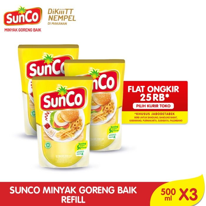 Sunco Minyak Goreng Refill 500ml - Multipack 3pcs - 1
