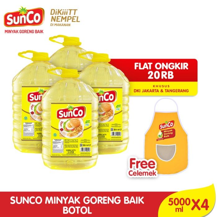 Sunco Botol 5L - Multipack 4 pcs - Free Celemek - 1