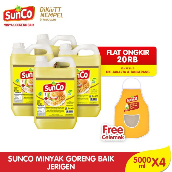 Sunco Jerigen 5L - Multipack 4 pcs - Free Celemek - 1
