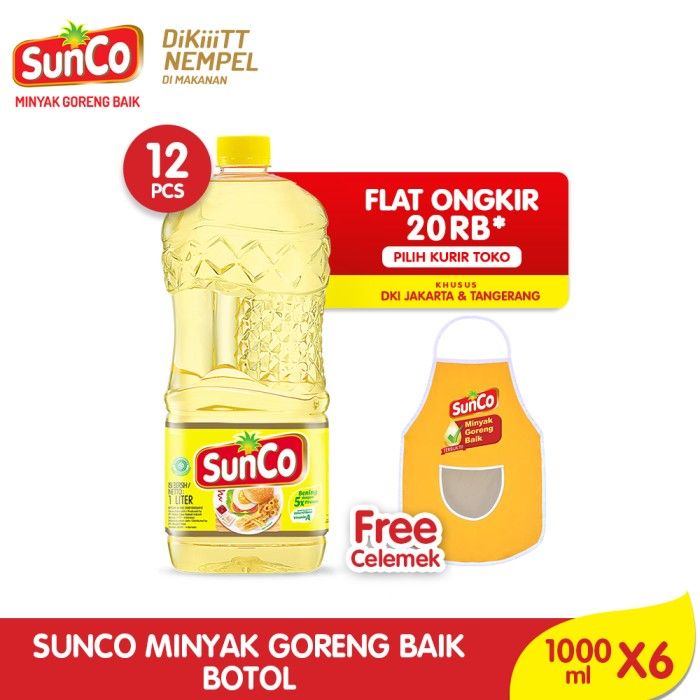Sunco Botol 1L - Multipack 12 pcs - Free Celemek - 1